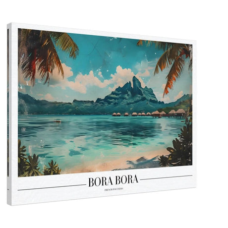 Da Vinci Travel Collection wall art print | Bora Bora French Polynesia - Canvas - 70x100 cm / 28x40″ - Thick