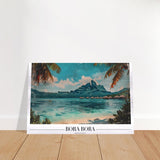 Da Vinci Travel Collection wall art print | Bora Bora French Polynesia - Brushed Aluminum Print - 40x60 cm / 16x24″ - 