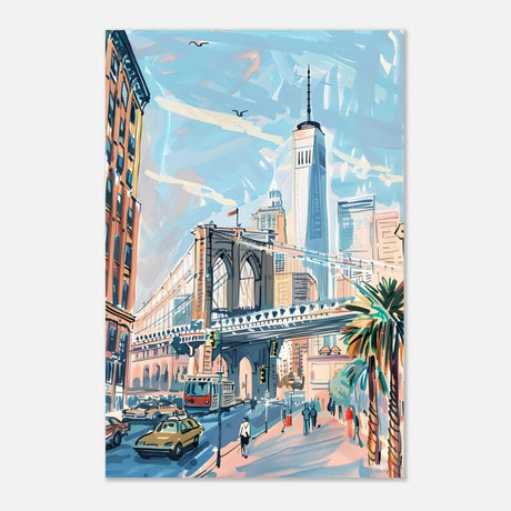 Da Vinci Travel Collection wall art print | Brooklyn Bridge New York | USA - Aluminum Print - 30x45 cm / 12x18″ - 