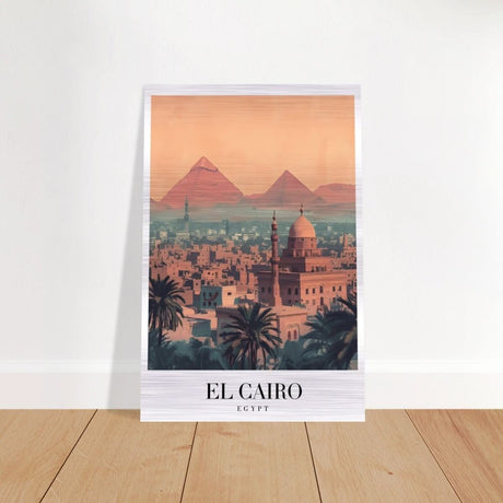 Da Vinci Travel Collection wall art print | Cairo Egypt - Brushed Aluminum Print - 60x90 cm / 24x36″ - 