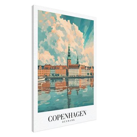 Da Vinci Travel Collection wall art print | Copenhagen Denmark - Canvas - 70x100 cm / 28x40″ - Slim