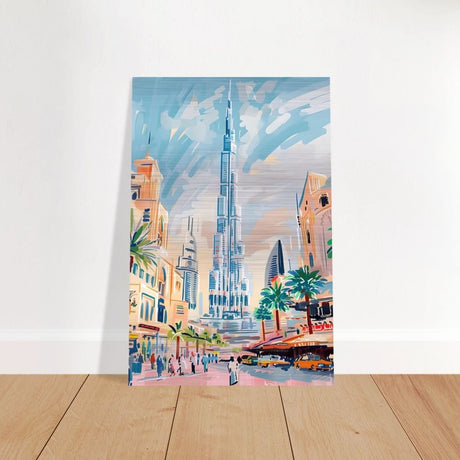 Da Vinci Travel Collection wall art print | Dubai United Arab Emirates - UAE - Brushed Aluminum Print - 60x90 cm / 24x36″ - 