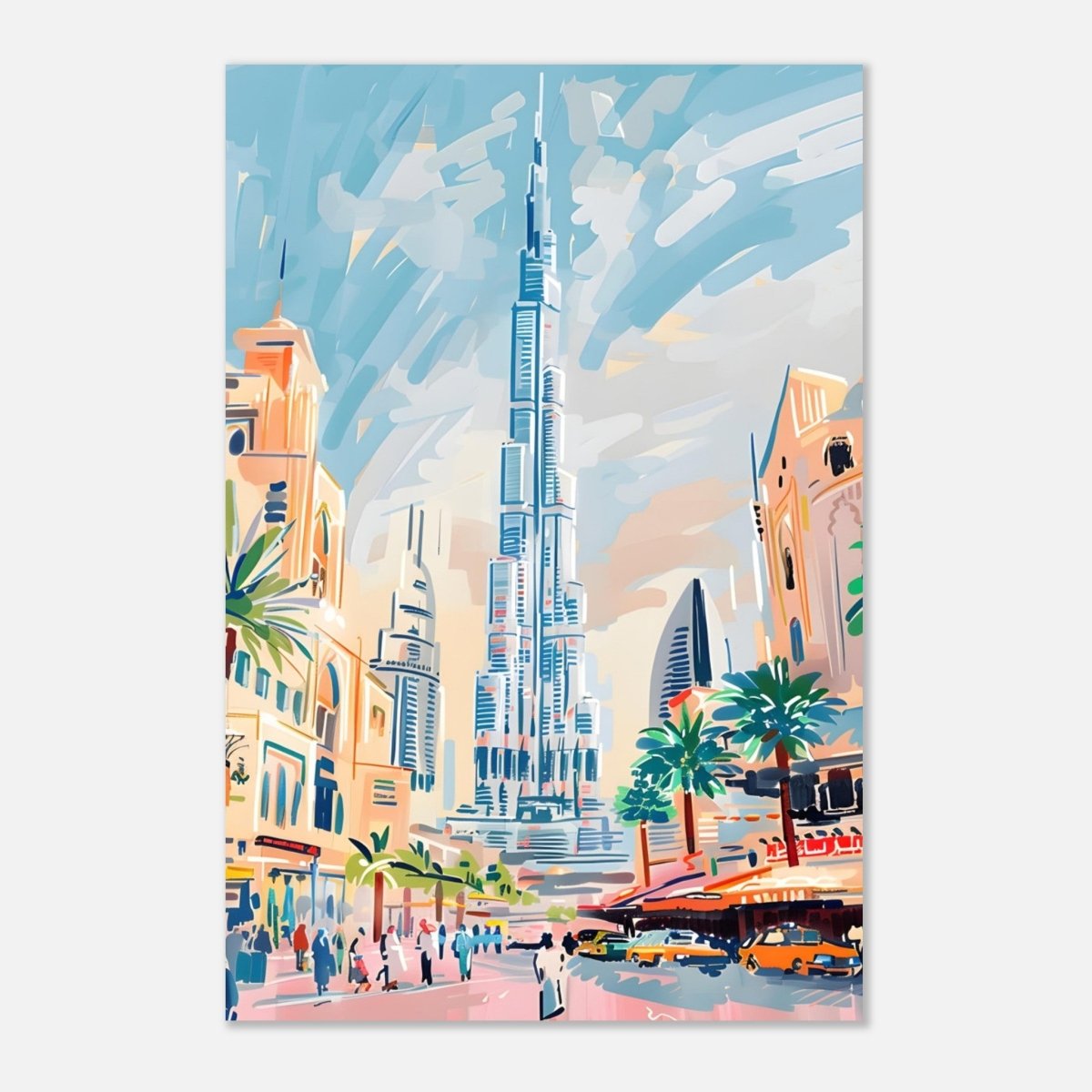 Da Vinci Travel Collection wall art print | Dubai United Arab Emirates - UAE - Aluminum Print - 60x90 cm / 24x36″ - 