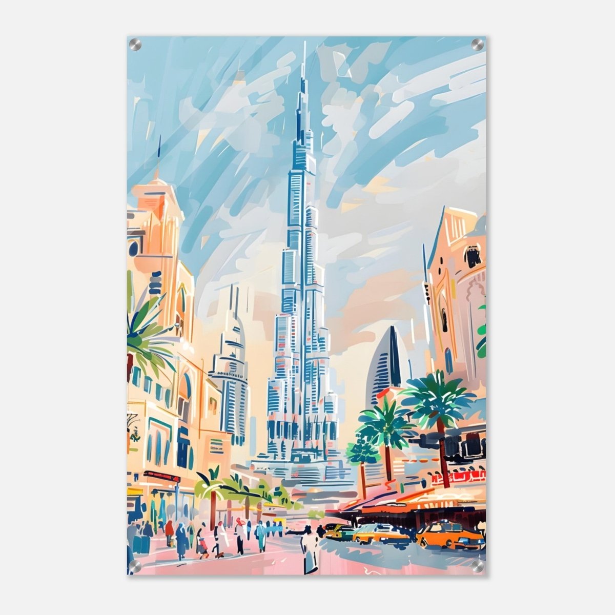 Da Vinci Travel Collection wall art print | Dubai United Arab Emirates - UAE - Acrylic Print - 60x90 cm / 24x36″ - 