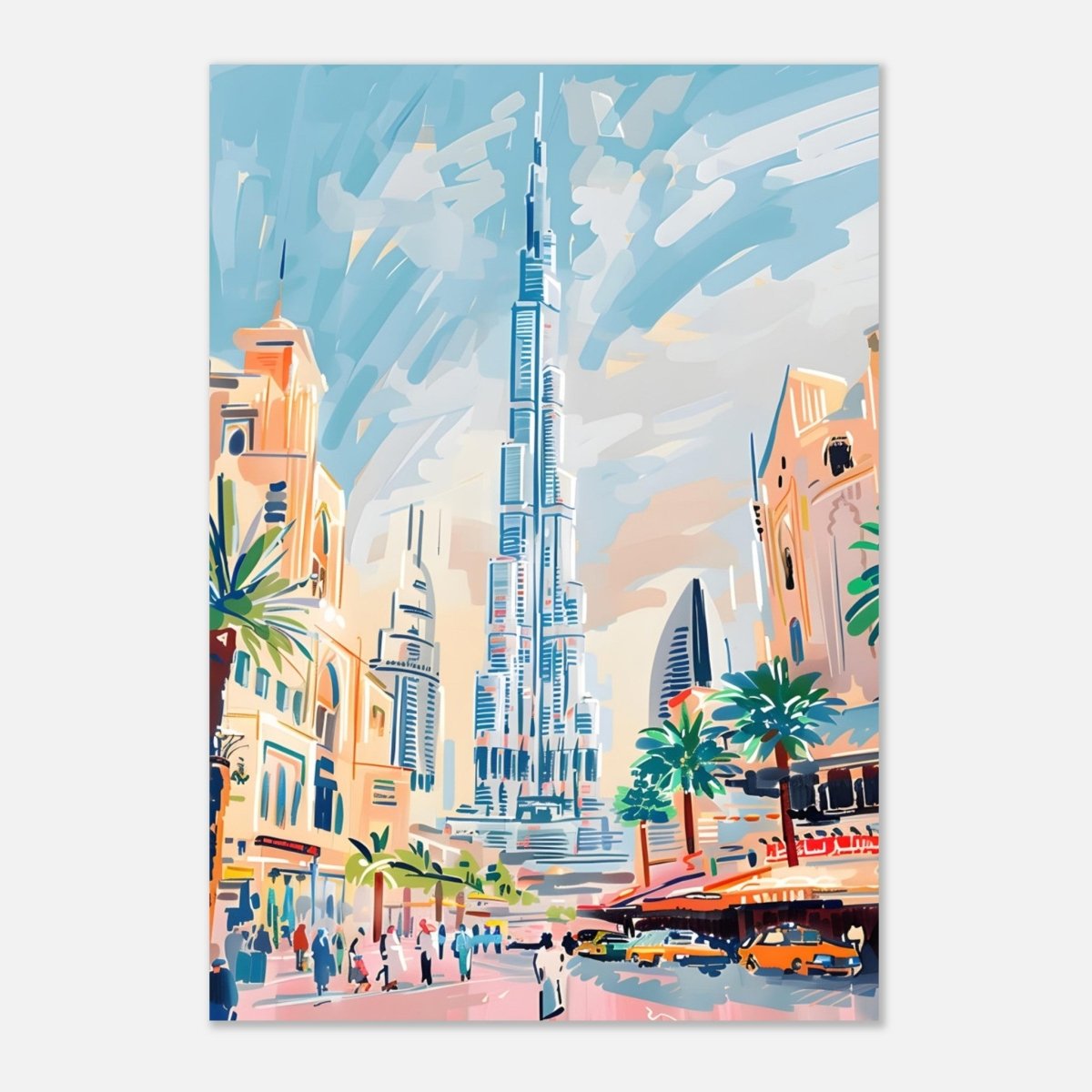 Da Vinci Travel Collection wall art print | Dubai United Arab Emirates - UAE - Aluminum Print - 70x100 cm / 28x40″ - 