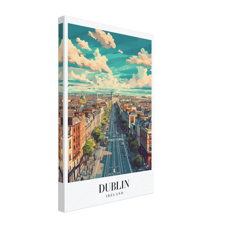 Da Vinci Travel Collection wall art print | Dublin Ireland - Canvas - 30x45 cm / 12x18″ - Slim