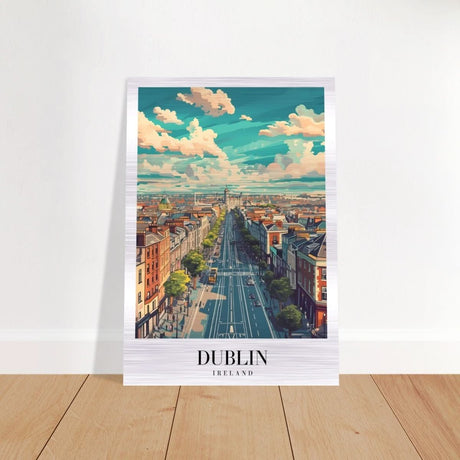 Da Vinci Travel Collection wall art print | Dublin Ireland - Brushed Aluminum Print - 70x100 cm / 28x40″ - 