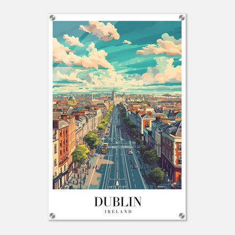 Da Vinci Travel Collection wall art print | Dublin Ireland - Acrylic Print - 50x75 cm / 20x30″ - 