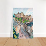 Da Vinci Travel Collection wall art print | Edinburgh Scotland - Brushed Aluminum Print - 40x60 cm / 16x24″ - 