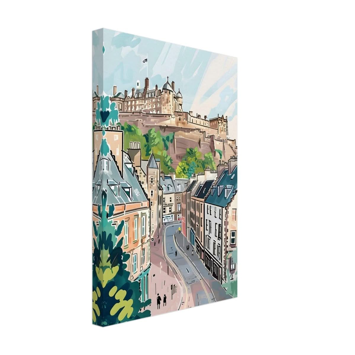 Da Vinci Travel Collection wall art print | Edinburgh Scotland - Canvas - 30x45 cm / 12x18″ - Thick