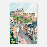 Da Vinci Travel Collection wall art print | Edinburgh Scotland - Aluminum Print - 60x90 cm / 24x36″ - 