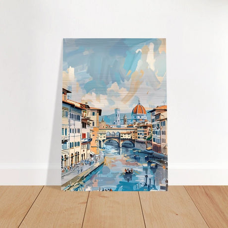 Da Vinci Travel Collection wall art print | Florence Italy - Brushed Aluminum Print - 70x100 cm / 28x40″ - 