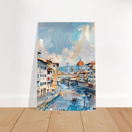 Da Vinci Travel Collection wall art print | Florence Italy - Brushed Aluminum Print - 60x90 cm / 24x36″ - 