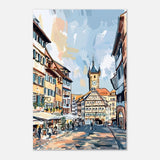 Da Vinci Travel Collection wall art print | Frankfurt Germany - Aluminum Print - 40x60 cm / 16x24″ - 