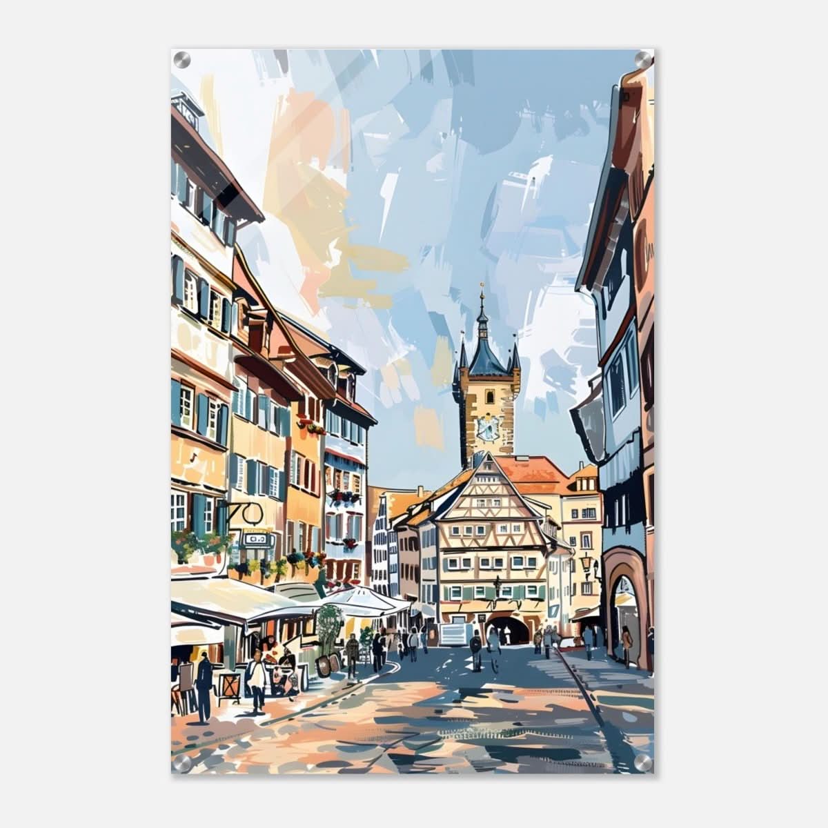 Da Vinci Travel Collection wall art print | Frankfurt Germany - Acrylic Print - 60x90 cm / 24x36″ - 