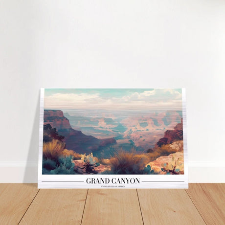 Da Vinci Travel Collection wall art print | Grand Canyon USA - Brushed Aluminum Print - 30x45 cm / 12x18″ - 