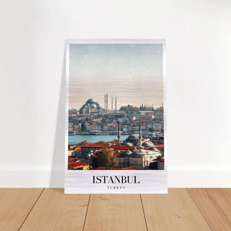 Da Vinci Travel Collection wall art print | Istanbul Turkey - Brushed Aluminum Print - 30x45 cm / 12x18″ - 