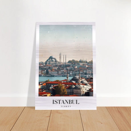 Da Vinci Travel Collection wall art print | Istanbul Turkey - Brushed Aluminum Print - 70x100 cm / 28x40″ - 