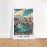 Da Vinci Travel Collection wall art print | Las Vegas USA - Brushed Aluminum Print - 70x100 cm / 28x40″ - 