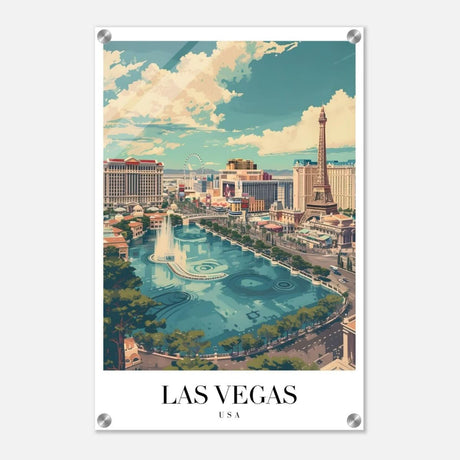 Da Vinci Travel Collection wall art print | Las Vegas USA - Acrylic Print - 40x60 cm / 16x24″ - 