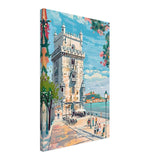 Da Vinci Travel Collection wall art print | Lisbon Portugal - Canvas - 50x75 cm / 20x30″ - Thick