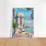 Da Vinci Travel Collection wall art print | Lisbon Portugal - Brushed Aluminum Print - 70x100 cm / 28x40″ - 