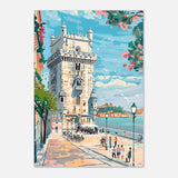 Da Vinci Travel Collection wall art print | Lisbon Portugal - Aluminum Print - 70x100 cm / 28x40″ - 
