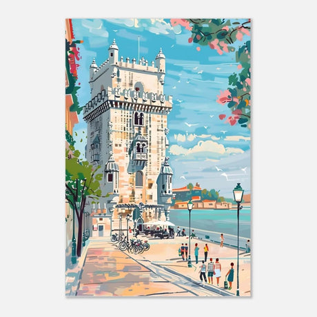 Da Vinci Travel Collection wall art print | Lisbon Portugal - Aluminum Print - 50x75 cm / 20x30″ - 