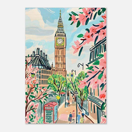 Da Vinci Travel Collection wall art print | London UK - Wood Prints - 70x100 cm / 28x40″ - 10 mm
