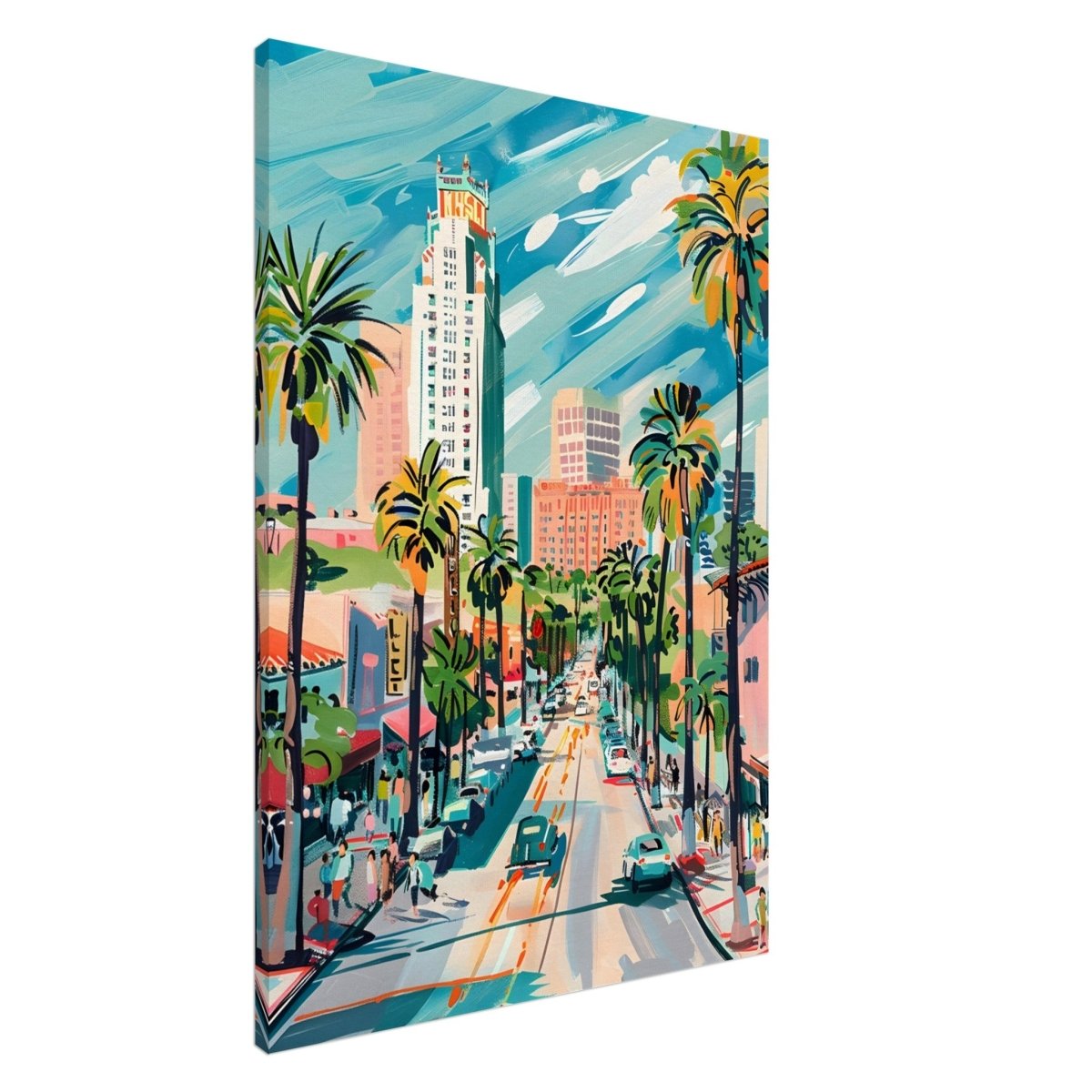 Da Vinci Travel Collection wall art print | Los Angeles USA - Canvas - 70x100 cm / 28x40″ - Slim
