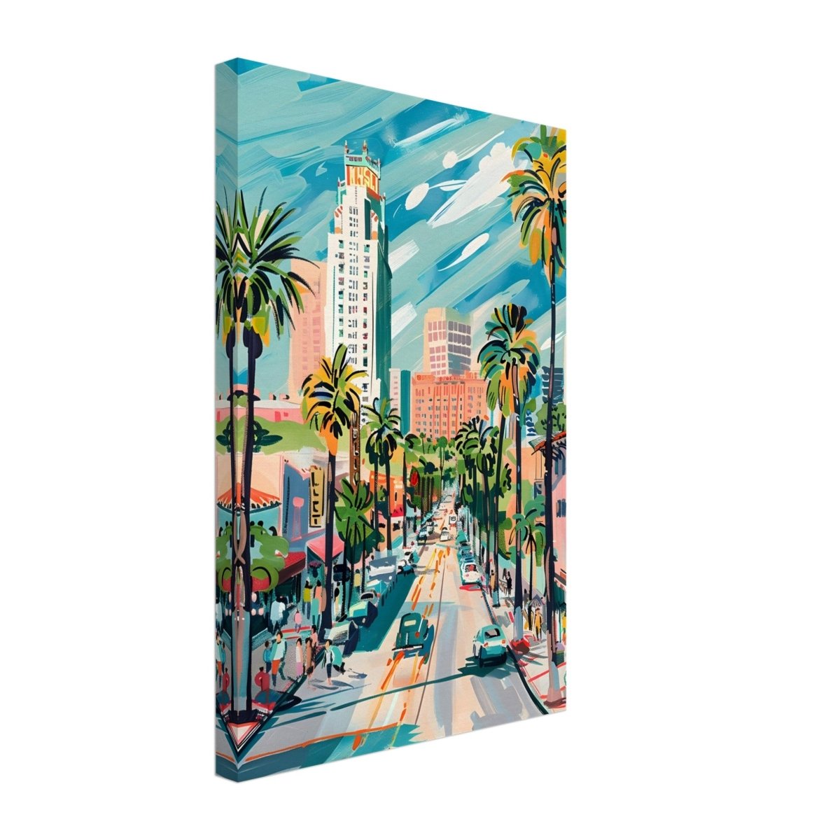 Da Vinci Travel Collection wall art print | Los Angeles USA - Canvas - 30x45 cm / 12x18″ - Slim