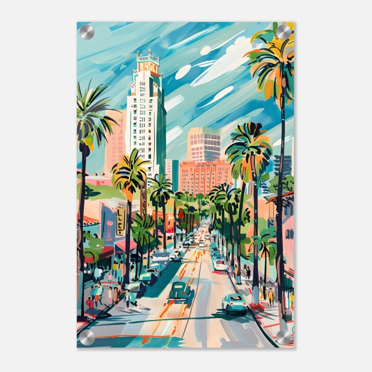 Da Vinci Travel Collection wall art print | Los Angeles USA - Acrylic Print - 30x45 cm / 12x18″ - 