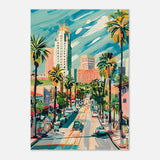 Da Vinci Travel Collection wall art print | Los Angeles USA - Wood Prints - 70x100 cm / 28x40″ - 20 mm