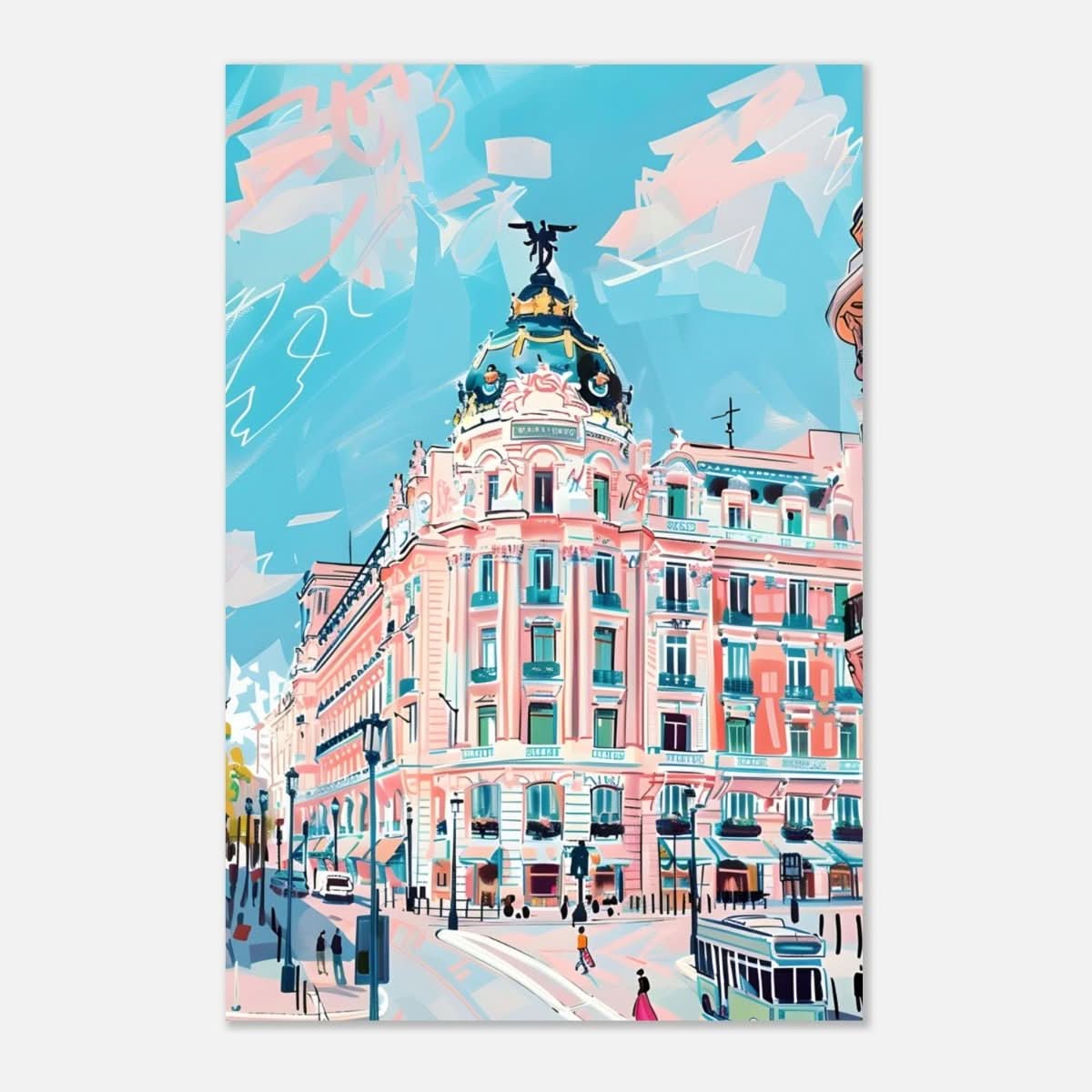 Da Vinci Travel Collection wall art print | Madrid Spain - Aluminum Print - 40x60 cm / 16x24″ - 