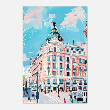 Da Vinci Travel Collection wall art print | Madrid Spain - Aluminum Print - 30x45 cm / 12x18″ - 