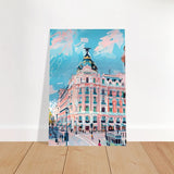 Da Vinci Travel Collection wall art print | Madrid Spain - Brushed Aluminum Print - 50x75 cm / 20x30″ - 