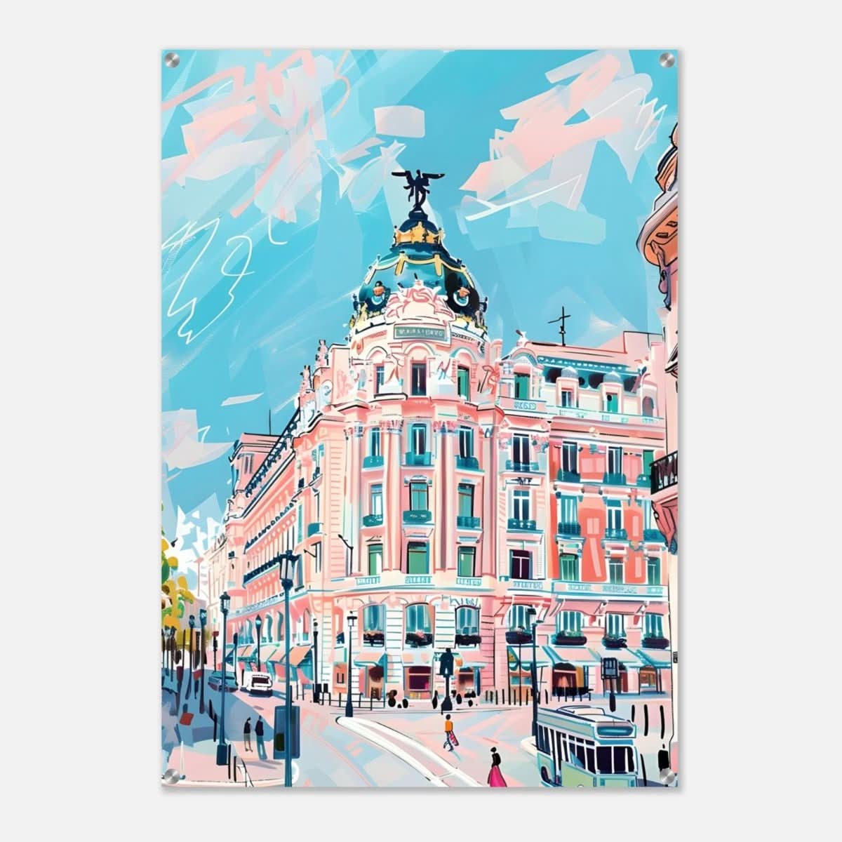 Da Vinci Travel Collection wall art print | Madrid Spain - Acrylic Print - 70x100 cm / 28x40″ - 