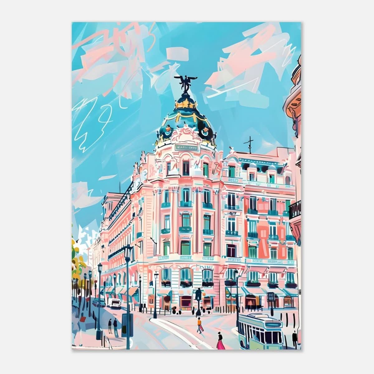 Da Vinci Travel Collection wall art print | Madrid Spain - Aluminum Print - 70x100 cm / 28x40″ - 