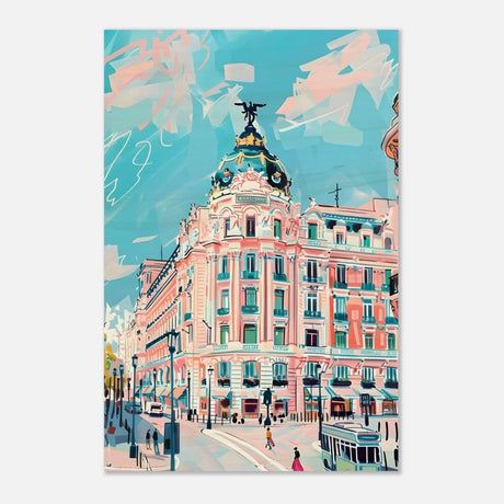 Da Vinci Travel Collection wall art print | Madrid Spain - Wood Prints - 50x75 cm / 20x30″ - 20 mm