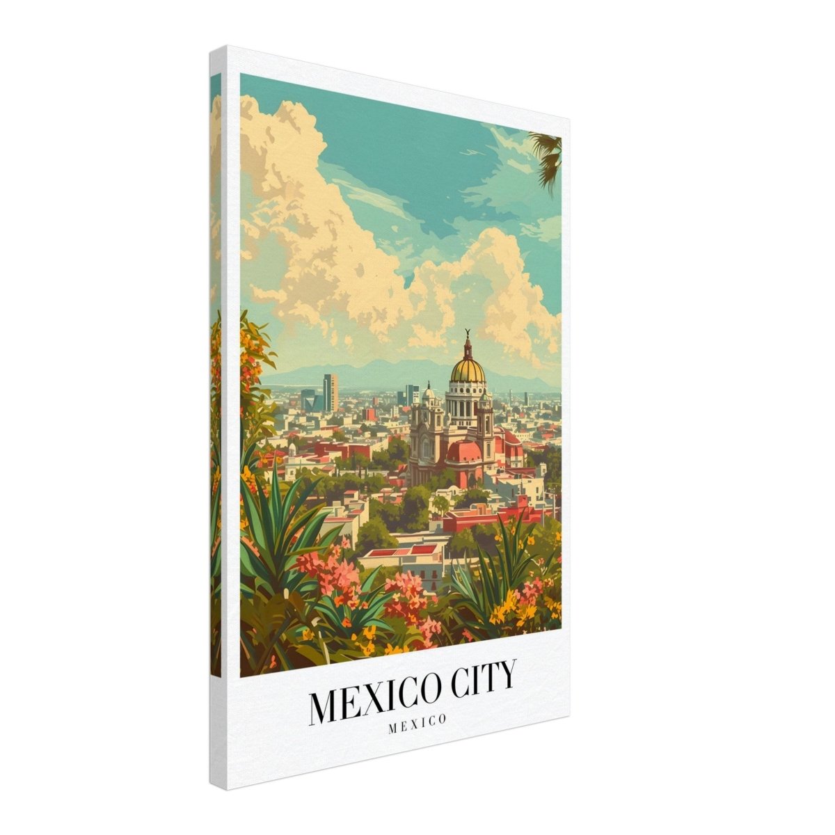 Da Vinci Travel Collection wall art print | Mexico City Mexico - Canvas - 40x60 cm / 16x24″ - Slim