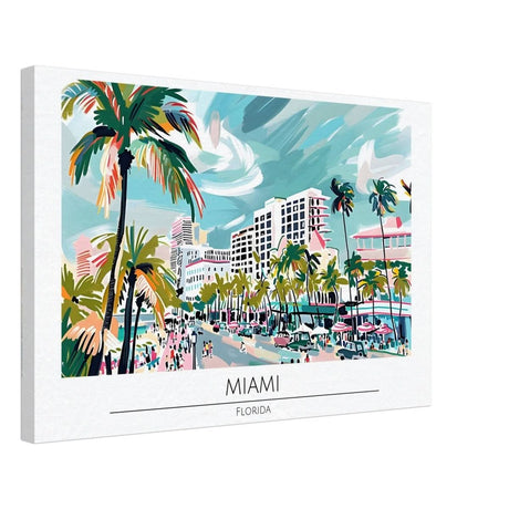 Da Vinci Travel Collection wall art print | Miami Florida - Canvas - 40x60 cm / 16x24″ - 