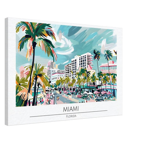 Da Vinci Travel Collection wall art print | Miami Florida - Canvas - 50x75 cm / 20x30″ - 