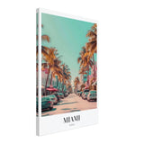Da Vinci Travel Collection wall art print | Miami USA - Canvas - 40x60 cm / 16x24″ - Slim