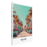 Da Vinci Travel Collection wall art print | Miami USA - Canvas - 60x90 cm / 24x36″ - Slim