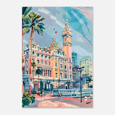 Da Vinci Travel Collection wall art print | Monte Carlo Monaco - Aluminum Print - 70x100 cm / 28x40″ - 