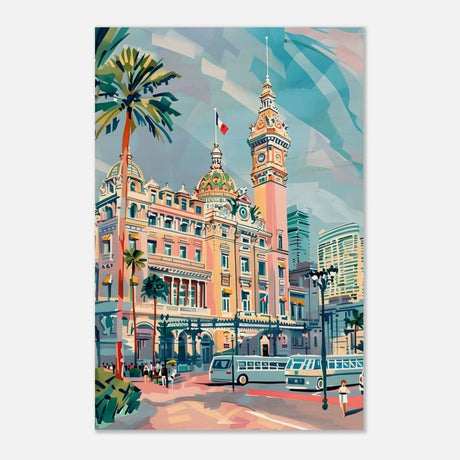 Da Vinci Travel Collection wall art print | Monte Carlo Monaco - Wood Prints - 50x75 cm / 20x30″ - 10 mm