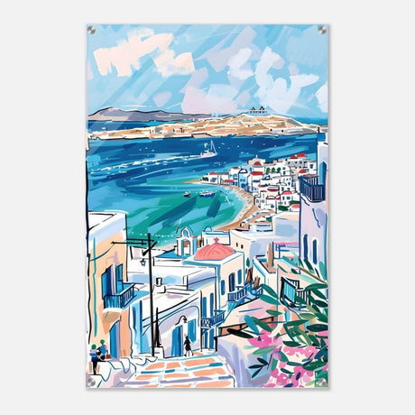 Da Vinci Travel Collection wall art print | Mykonos Greece - Acrylic Print - 60x90 cm / 24x36″ - 