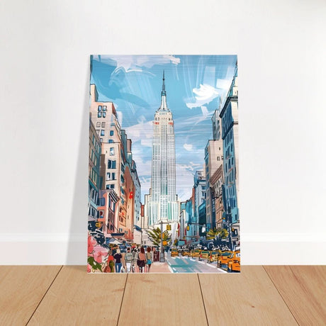 Da Vinci Travel Collection wall art print | New York USA - Brushed Aluminum Print - 70x100 cm / 28x40″ - 