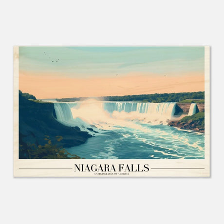Da Vinci Travel Collection wall art print | Niagara falls USA - Wood Prints - 30x45 cm / 12x18″ - 10 mm
