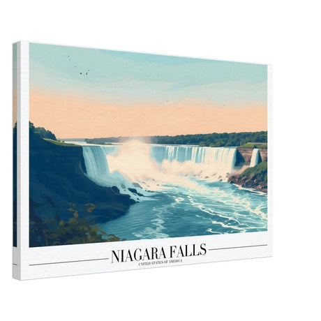 Da Vinci Travel Collection wall art print | Niagara falls USA - Canvas - 50x75 cm / 20x30″ - Thick